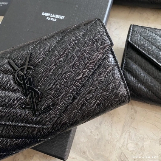 Tony Luxuries FLAP WALLET LARGE MONOGRAM YSL 0715